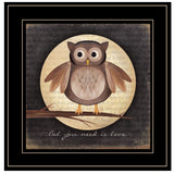 Owl You Need is Love 2 Black Framed Print Wall Art - Homeroots