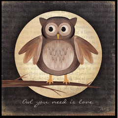 Owl You Need is Love 2 Black Framed Print Wall Art - Homeroots