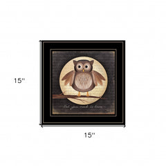 Owl You Need is Love 2 Black Framed Print Wall Art - Homeroots