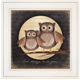 Owl Always Love and Need You 1 White Framed Print Wall Art - Homeroots