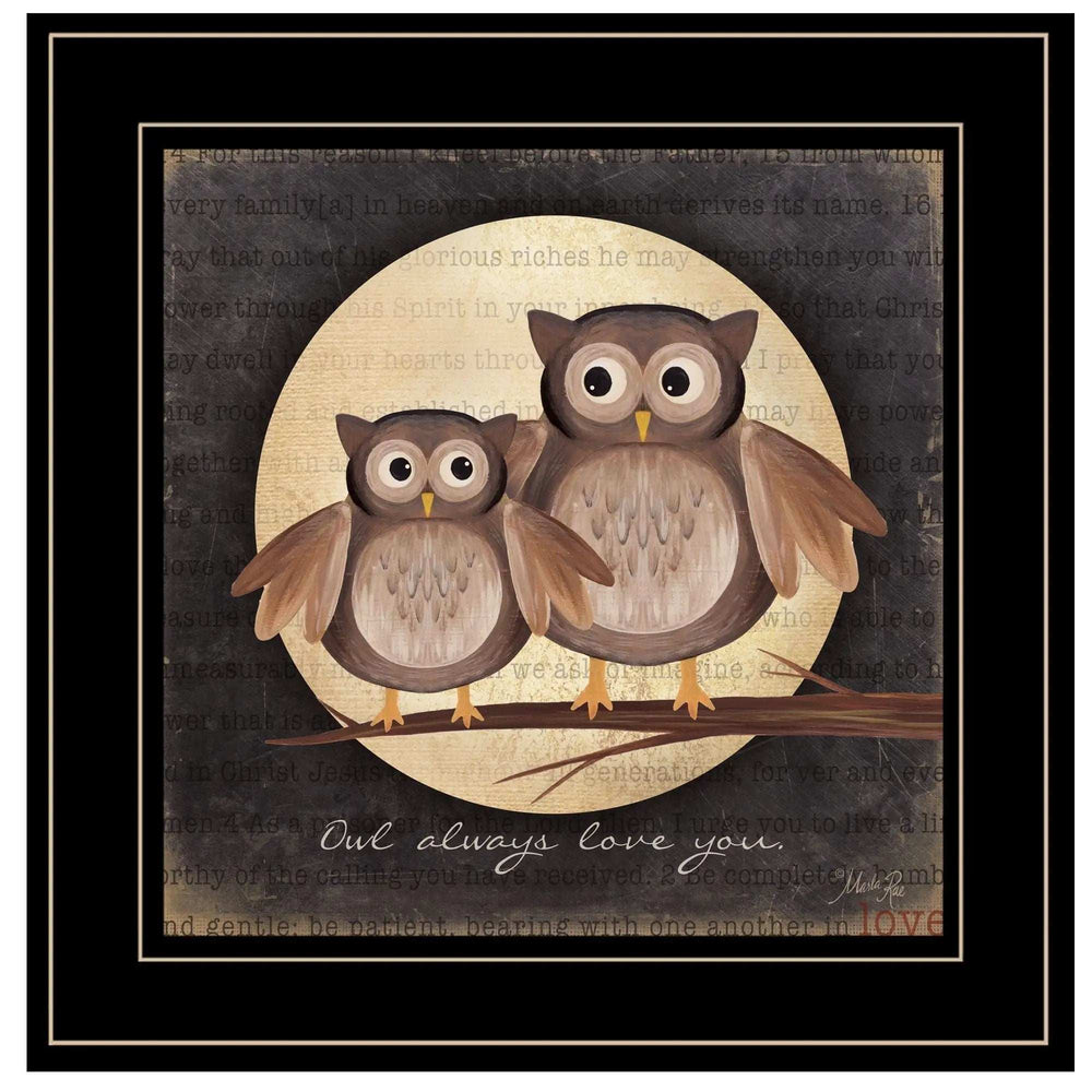 Owl Always Love and Need You 2 Black Framed Print Wall Art - Homeroots - Flyclothing LLC