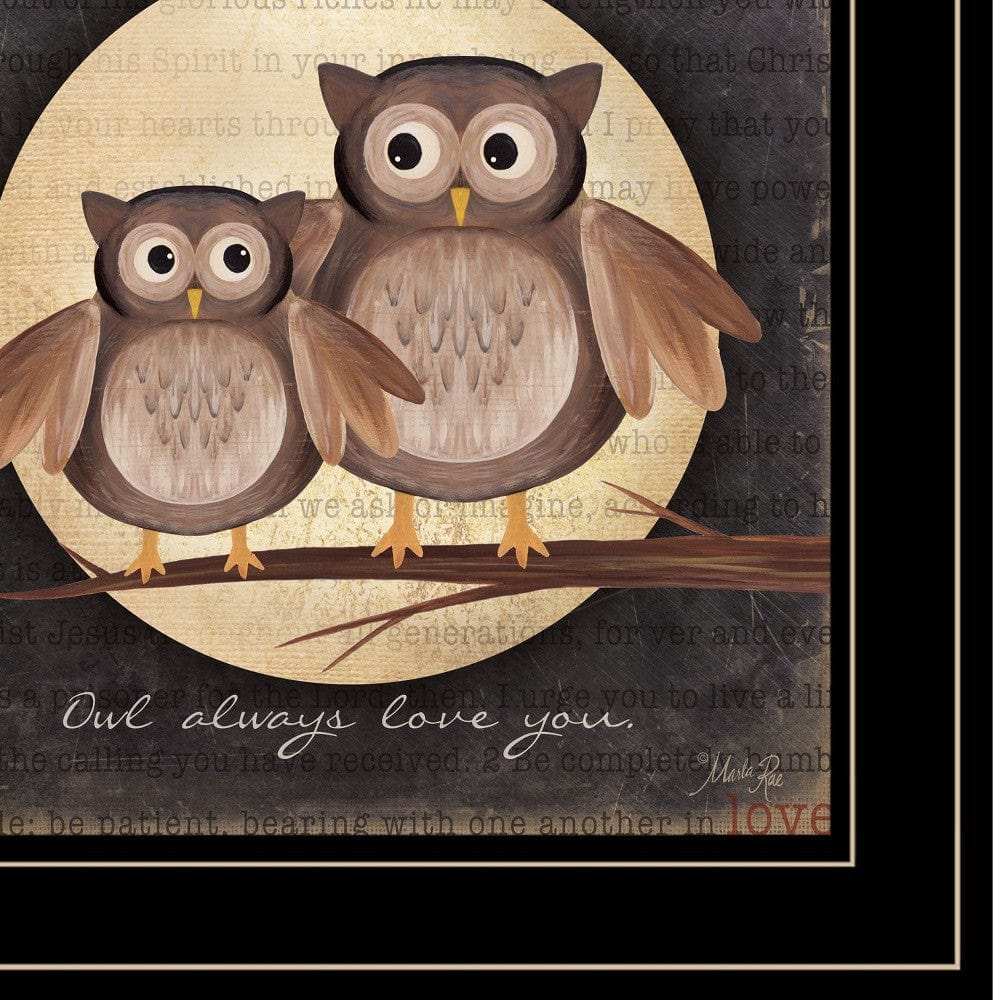 Owl Always Love and Need You 2 Black Framed Print Wall Art - Homeroots - Flyclothing LLC
