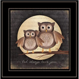 Owl Always Love and Need You 2 Black Framed Print Wall Art - Homeroots