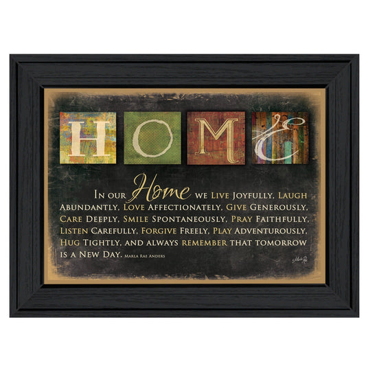 In Our Home 6 Black Framed Print Wall Art - Homeroots