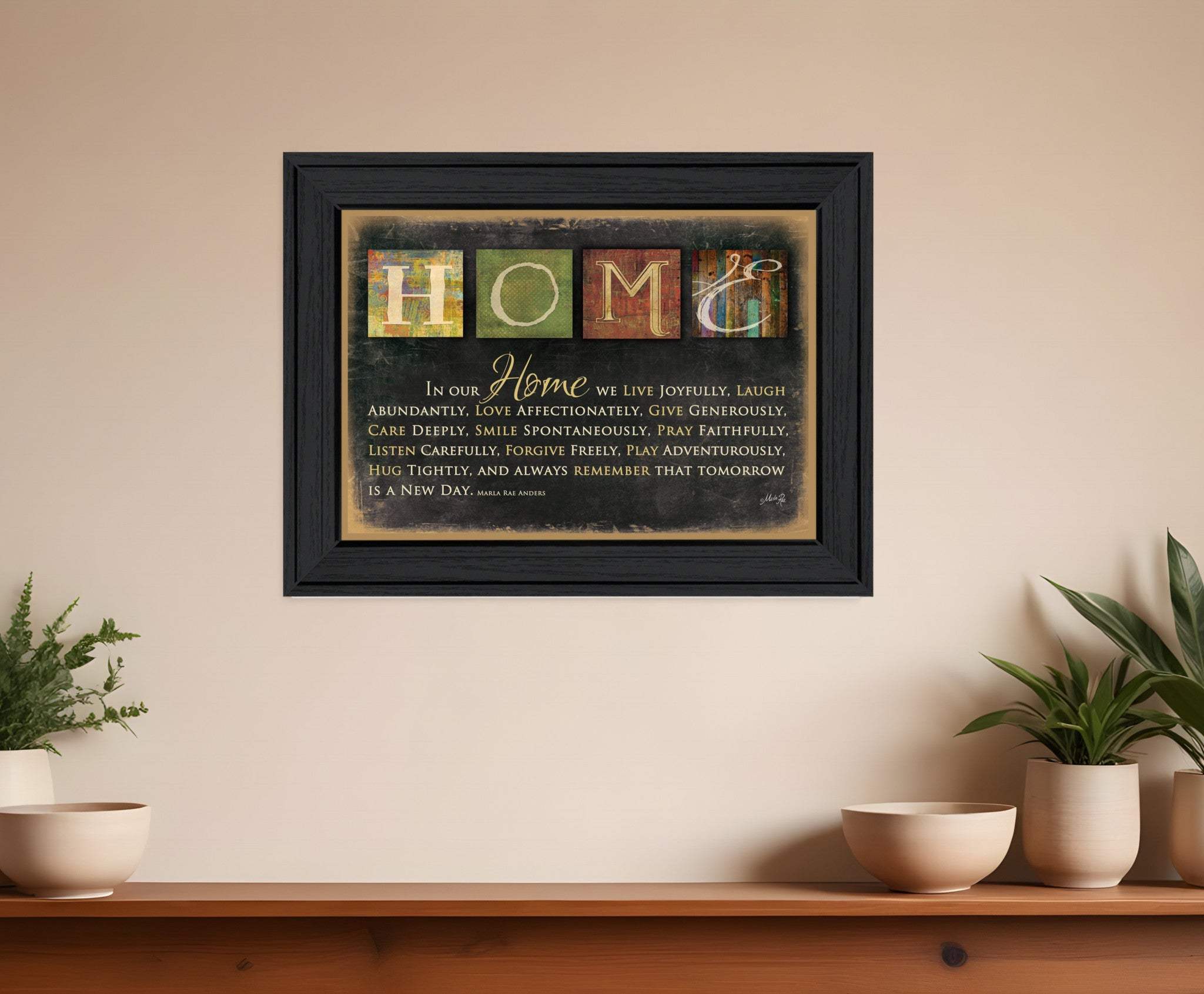 In Our Home 6 Black Framed Print Wall Art - Homeroots - Flyclothing LLC