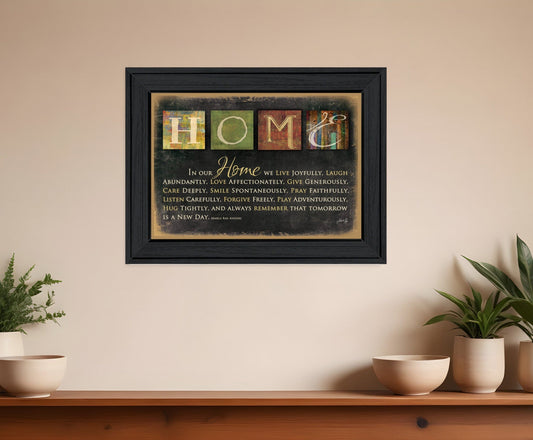 In Our Home 6 Black Framed Print Wall Art - Homeroots