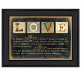 Love 4 Black Framed Print Wall Art - Homeroots