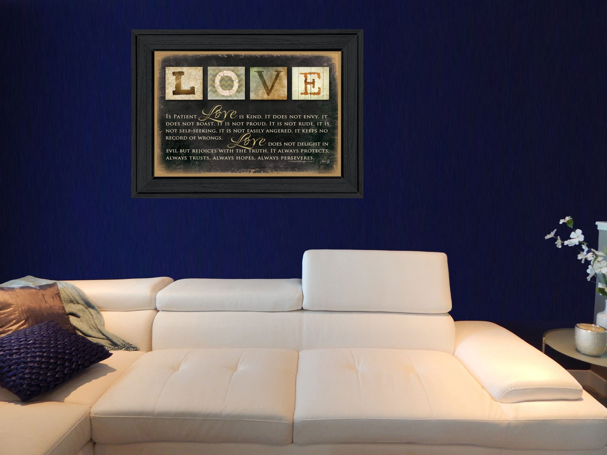Love 4 Black Framed Print Wall Art - Homeroots