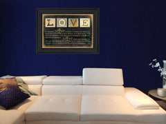 Love 4 Black Framed Print Wall Art - Homeroots