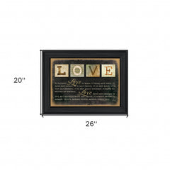 Love 4 Black Framed Print Wall Art - Homeroots