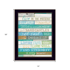 Live in the Present 6 Black Framed Print Wall Art - Homeroots