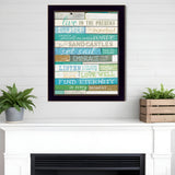 Live in the Present 6 Black Framed Print Wall Art - Homeroots