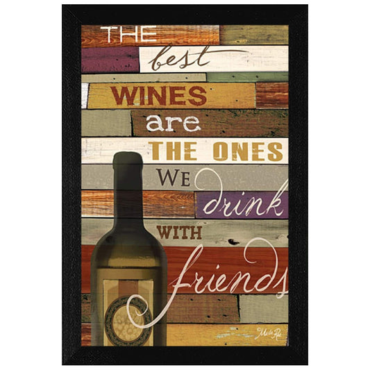 The Best Wine 1 Black Framed Print Wall Art - Homeroots