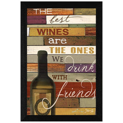 The Best Wine 1 Black Framed Print Wall Art - Homeroots