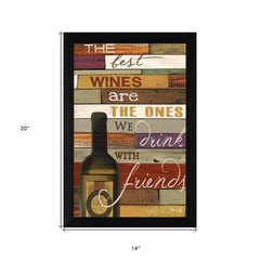 The Best Wine 1 Black Framed Print Wall Art - Homeroots