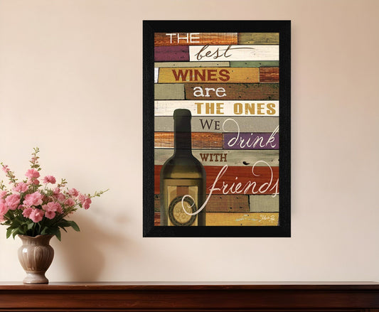 The Best Wine 1 Black Framed Print Wall Art - Homeroots