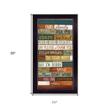 Our Family Rules Black Framed Print Wall Art - Homeroots