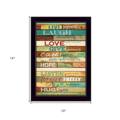 Live Joyfully Black Framed Print Wall Art - Homeroots