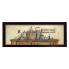 Live Life Simply Black Framed Print Wall Art - Homeroots