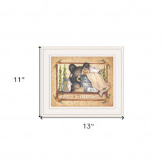 Bear Necessities 1 White Framed Print Bathroom Wall Art - Homeroots