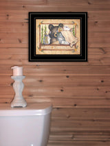 Bear Necessities Getting Ready Black Framed Print Wall Art - Homeroots - Flyclothing LLC