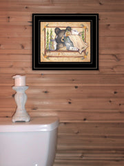 Bear Necessities Getting Ready Black Framed Print Wall Art - Homeroots