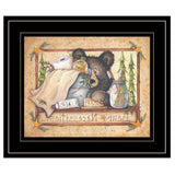 Bear Necessities Getting Ready Black Framed Print Wall Art - Homeroots