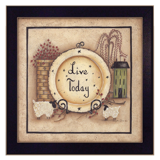 Live Today 1 Black Framed Print Wall Art - Homeroots