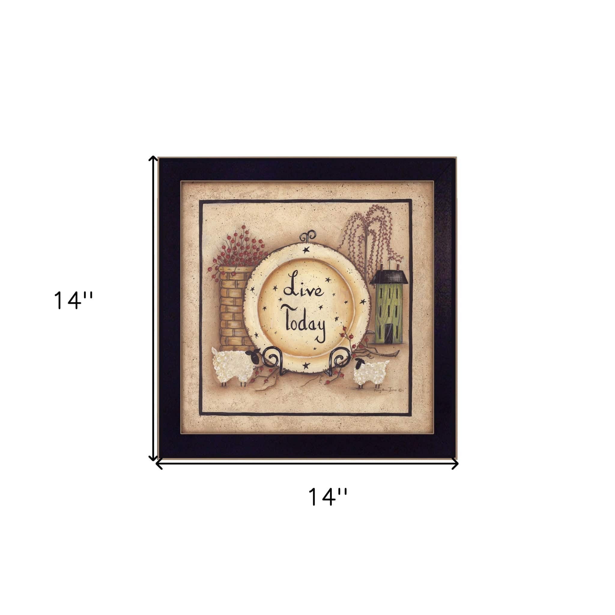 Live Today 1 Black Framed Print Wall Art - Homeroots
