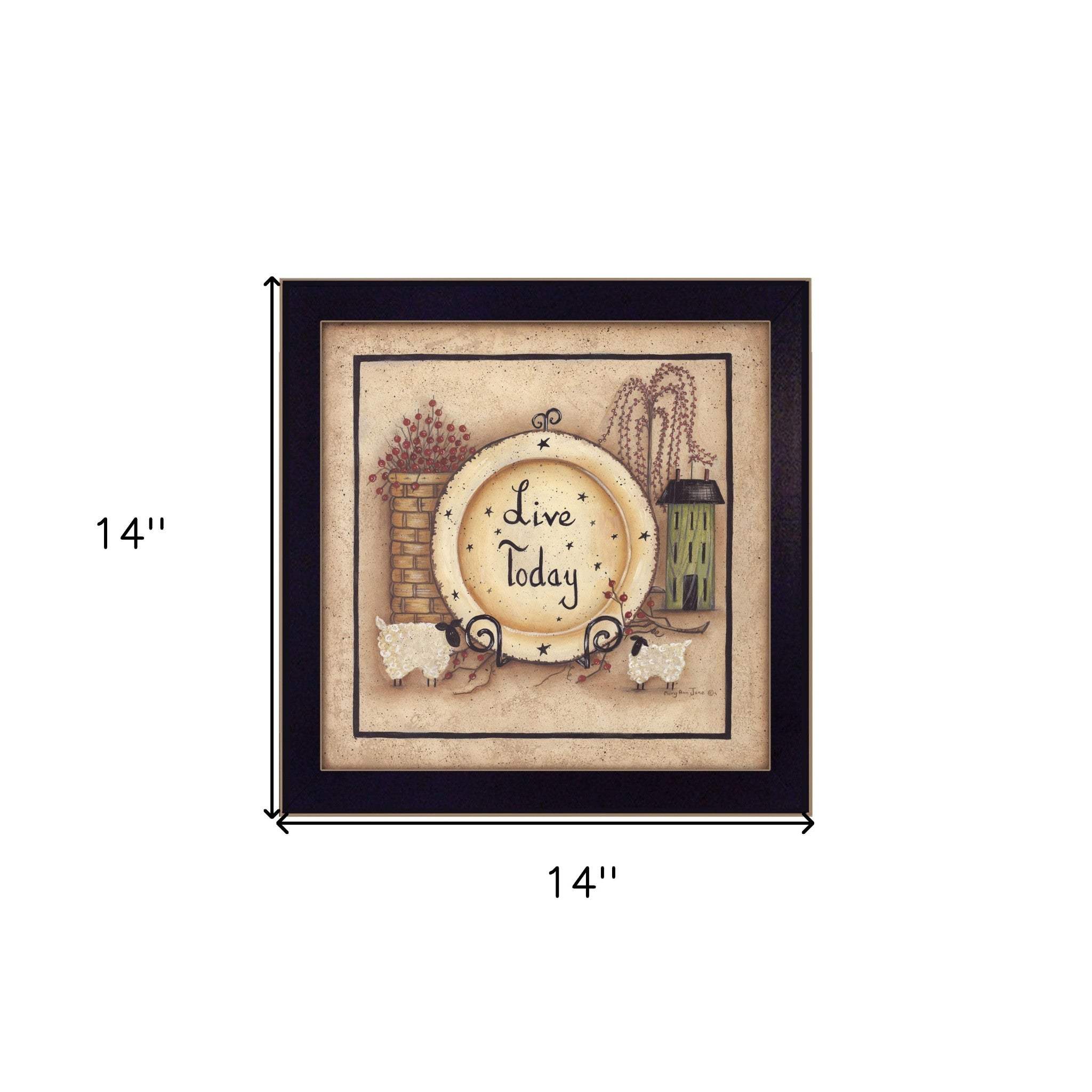 Live Today 1 Black Framed Print Wall Art - Homeroots - Flyclothing LLC