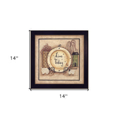 Live Today 1 Black Framed Print Wall Art - Homeroots