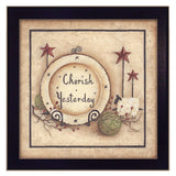 Cherish Yesterday 1 Black Framed Print Wall Art - Homeroots