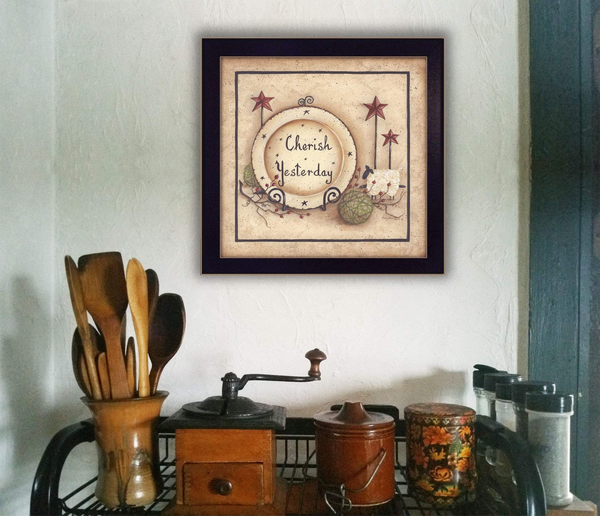 Cherish Yesterday 1 Black Framed Print Wall Art - Homeroots - Flyclothing LLC
