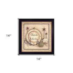 Cherish Yesterday 1 Black Framed Print Wall Art - Homeroots