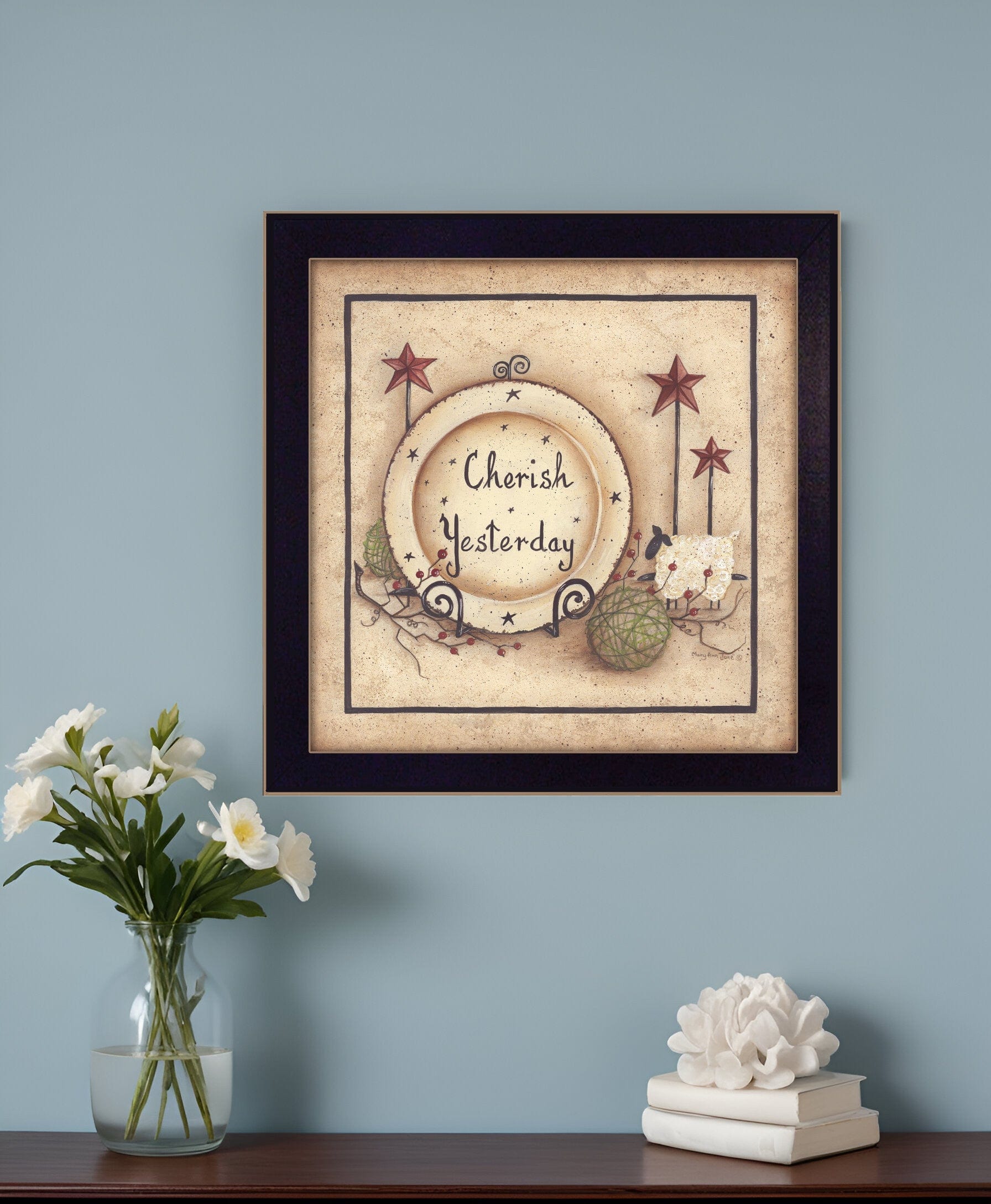 Cherish Yesterday 1 Black Framed Print Wall Art - Homeroots