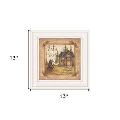 Bath House 3 White Framed Print Bathroom Wall Art - Homeroots