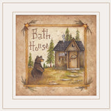 Bath House 3 White Framed Print Bathroom Wall Art - Homeroots