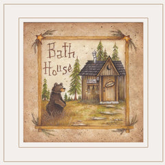 Bath House 3 White Framed Print Bathroom Wall Art - Homeroots