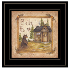 Bath House 4 Black Framed Print Bathroom Wall Art - Homeroots