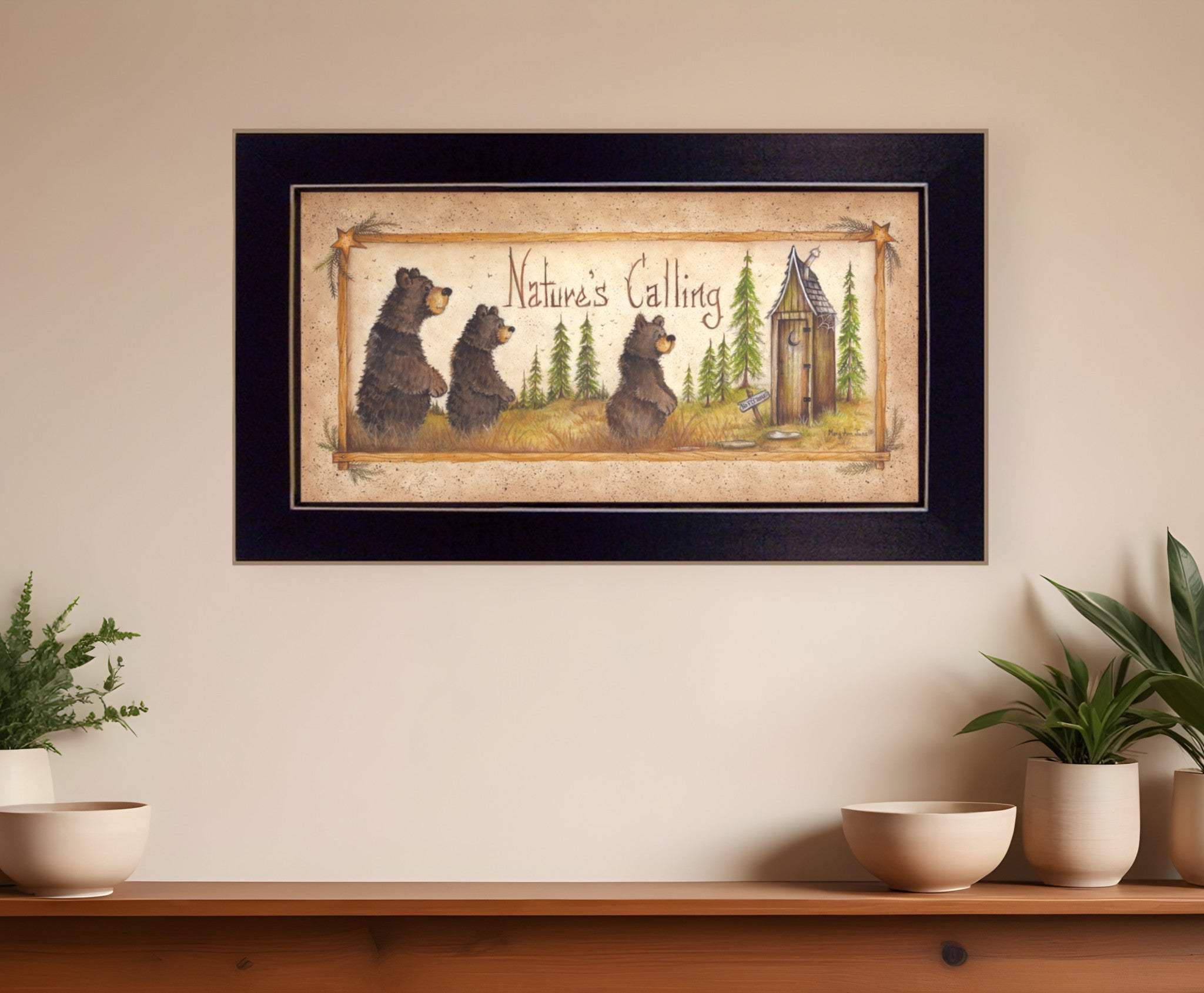 Natures Calling 4 Black Framed Print Wall Art - Homeroots - Flyclothing LLC