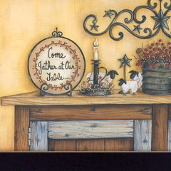 Come Gather at Our Table 2 Black Framed Print Wall Art - Homeroots