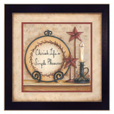 Simple Pleasures 2 Black Framed Print Wall Art - Homeroots