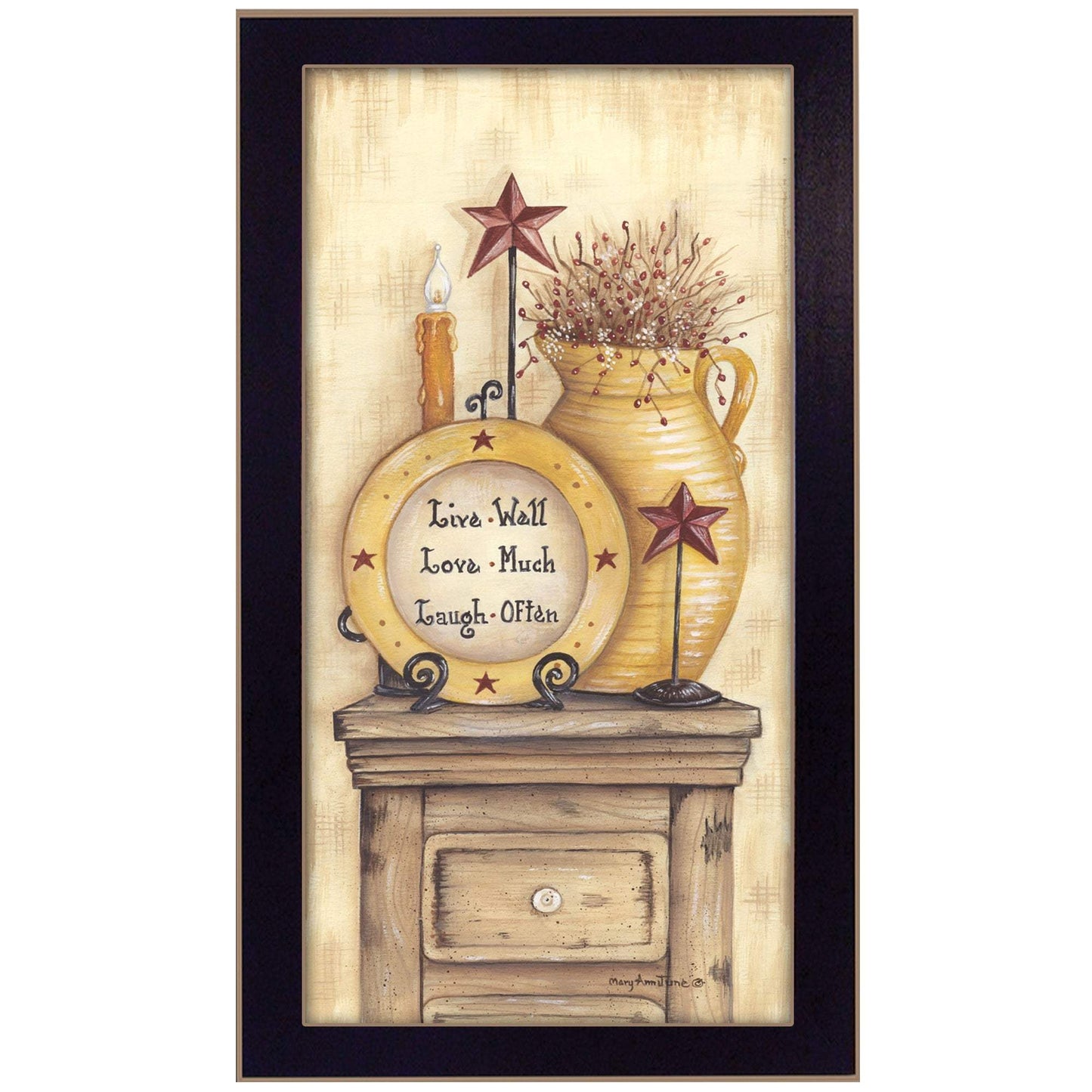 Words to Live Black Framed Print Wall Art - Homeroots - Flyclothing LLC