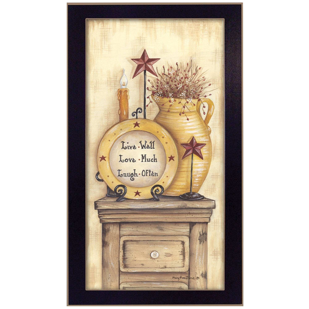 Words to Live Black Framed Print Wall Art - Homeroots - Flyclothing LLC