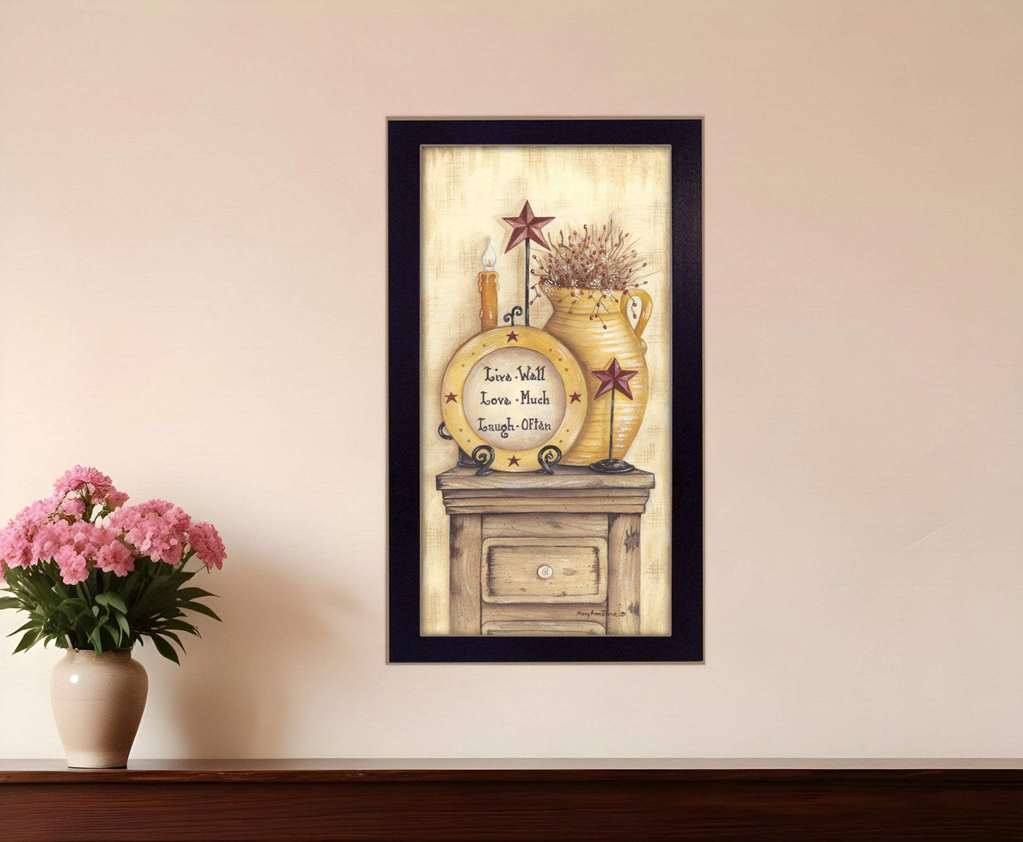 Words to Live Black Framed Print Wall Art - Homeroots - Flyclothing LLC