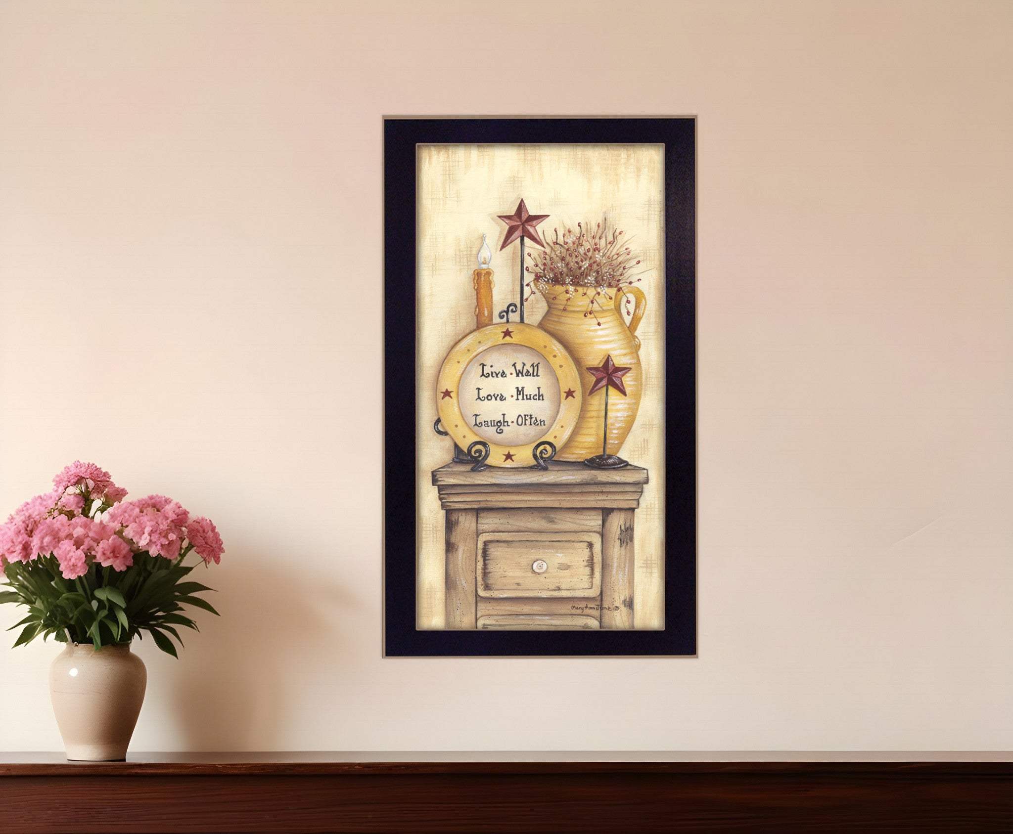 Words to Live Black Framed Print Wall Art - Homeroots - Flyclothing LLC