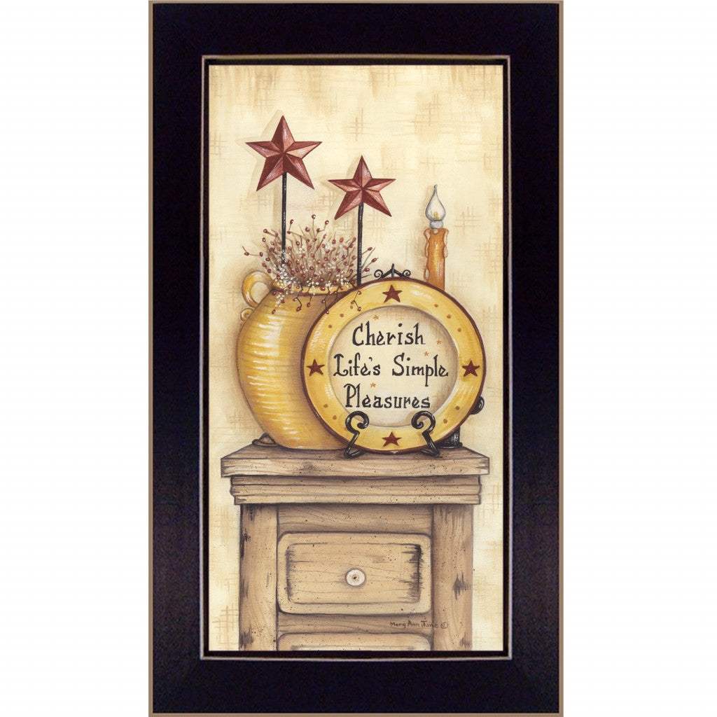 Simple Pleasures 1 Black Framed Print Wall Art - Homeroots - Flyclothing LLC