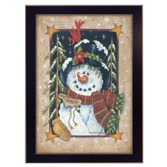 Feeding the Birds Black Framed Print Wall Art - Homeroots
