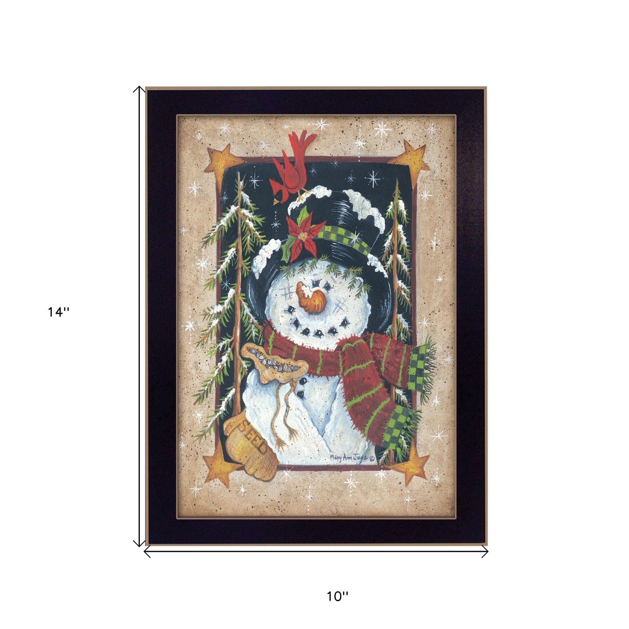 Feeding the Birds Black Framed Print Wall Art - Homeroots