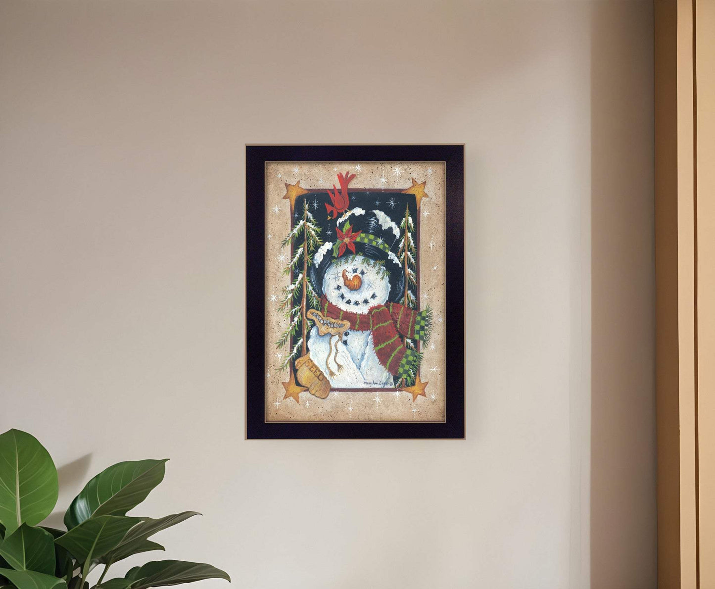 Feeding the Birds Black Framed Print Wall Art - Homeroots - Flyclothing LLC